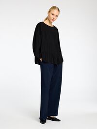 VISKOSEBLANDING BLUSE, Black, highres