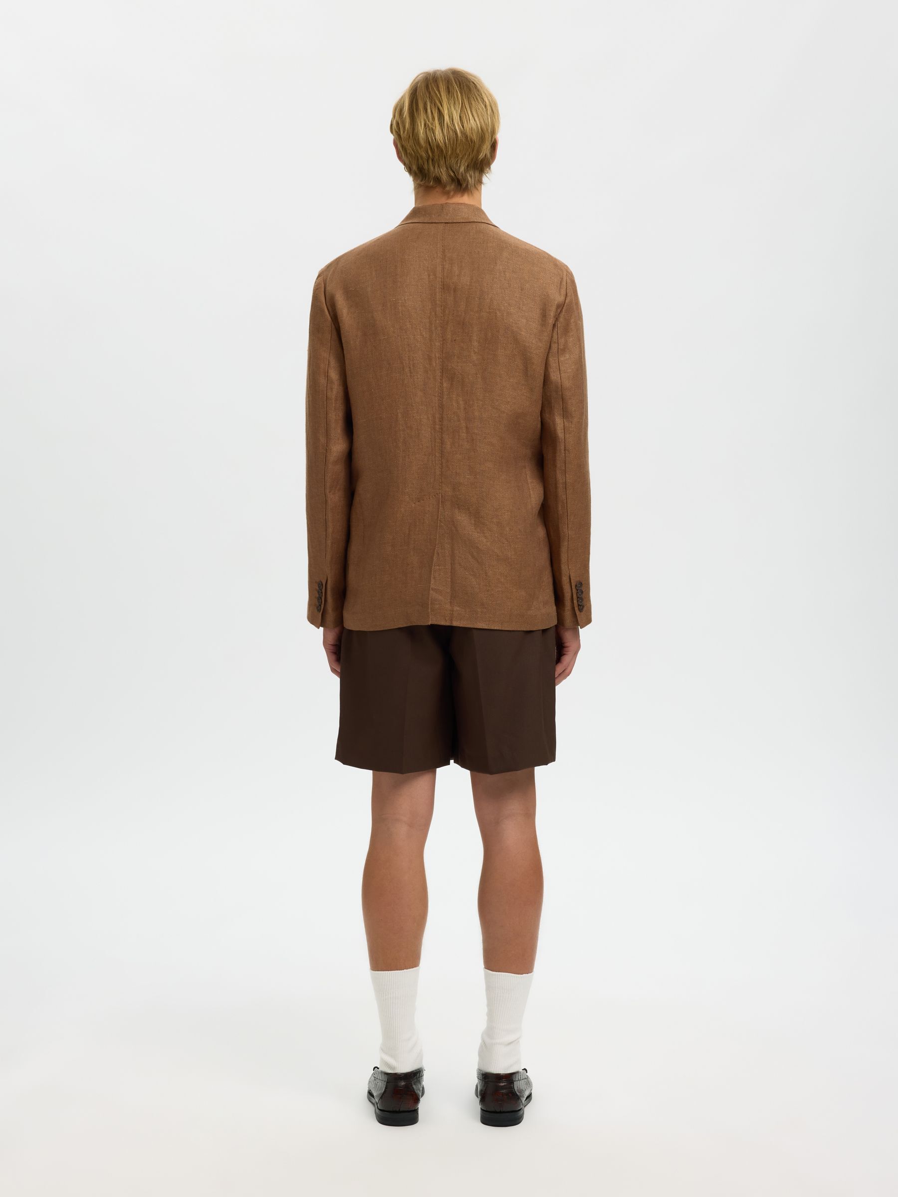 REGULAR FIT LINNEN BLAZER, Morel, highres