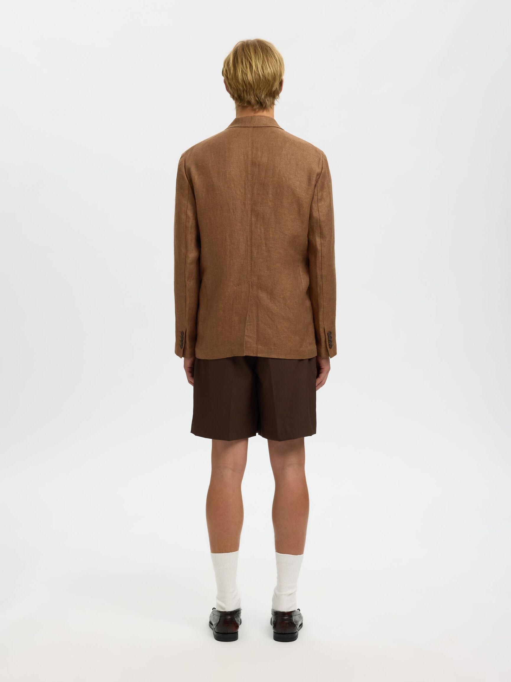 REGULAR FIT LINNEN BLAZER, Morel, highres