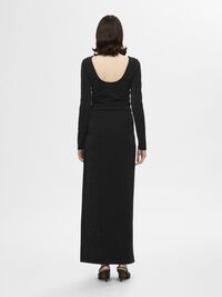 REVERSIBLE GLITTER MAXI DRESS, Black, highres