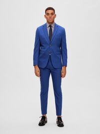 GEWEBTER WOLLGEMISCH BLAZER, Blue Depths, highres