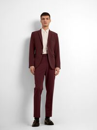 VISCOSE BLEND SLIM FIT SUIT TROUSERS, Port Royale, highres