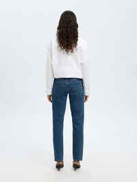TAILLE MI-HAUTE JEAN COUPE SLIM FUSELÉE, Medium Blue Denim, highres