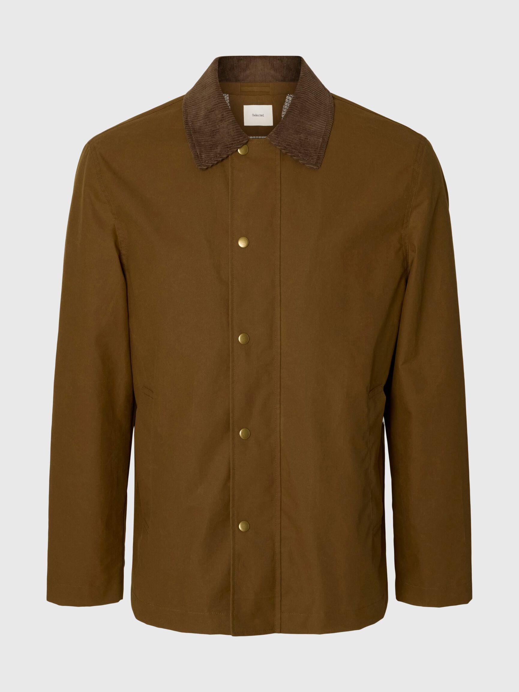 GEWACHSTE BAUMWOLL JACKE, Kangaroo, highres