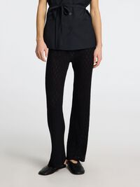 STRICK HIGH WAIST HOSE, Black, highres