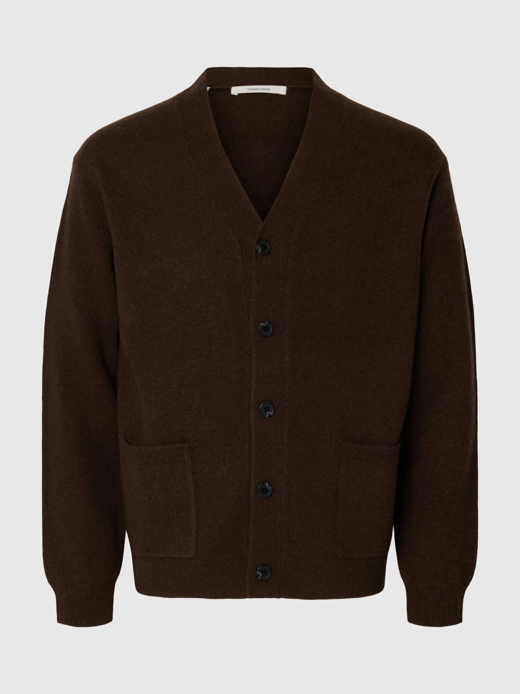 LAINE MÉLANGÉE CARDIGAN, Demitasse, highres