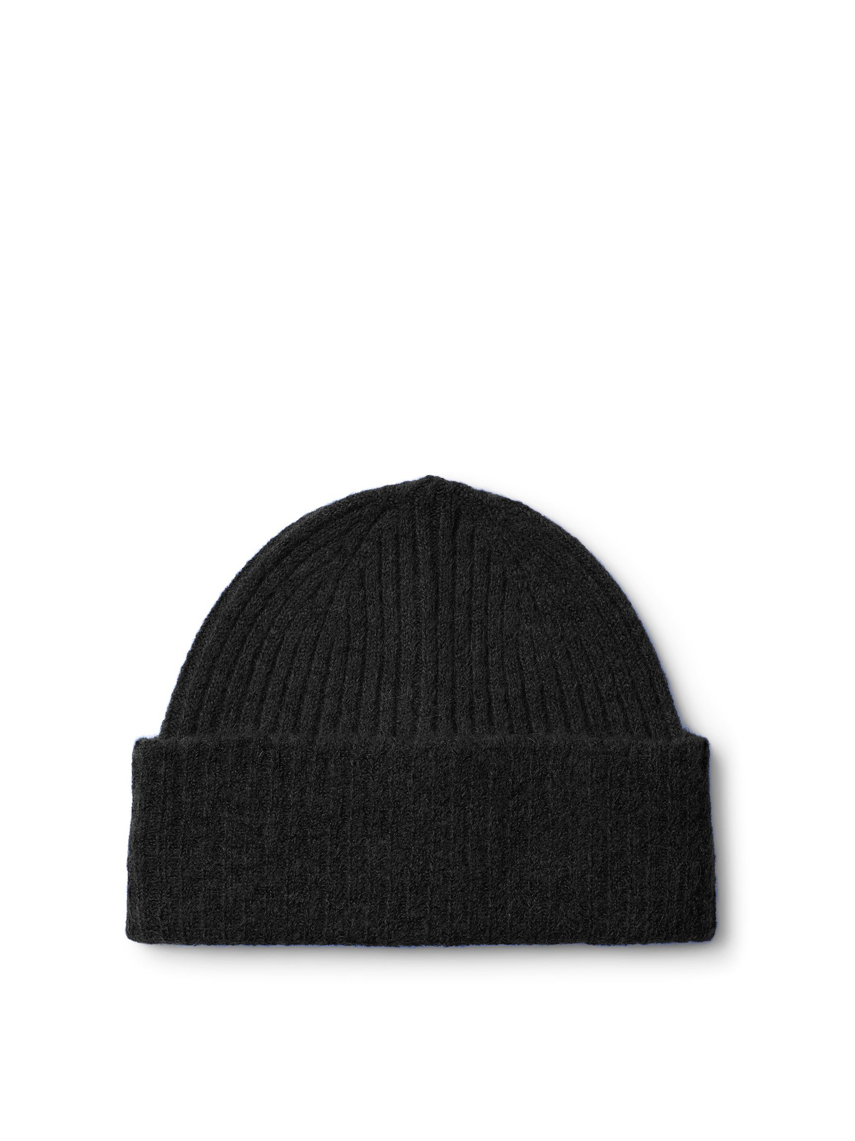 WOOL BLEND BEANIE, Black, highres