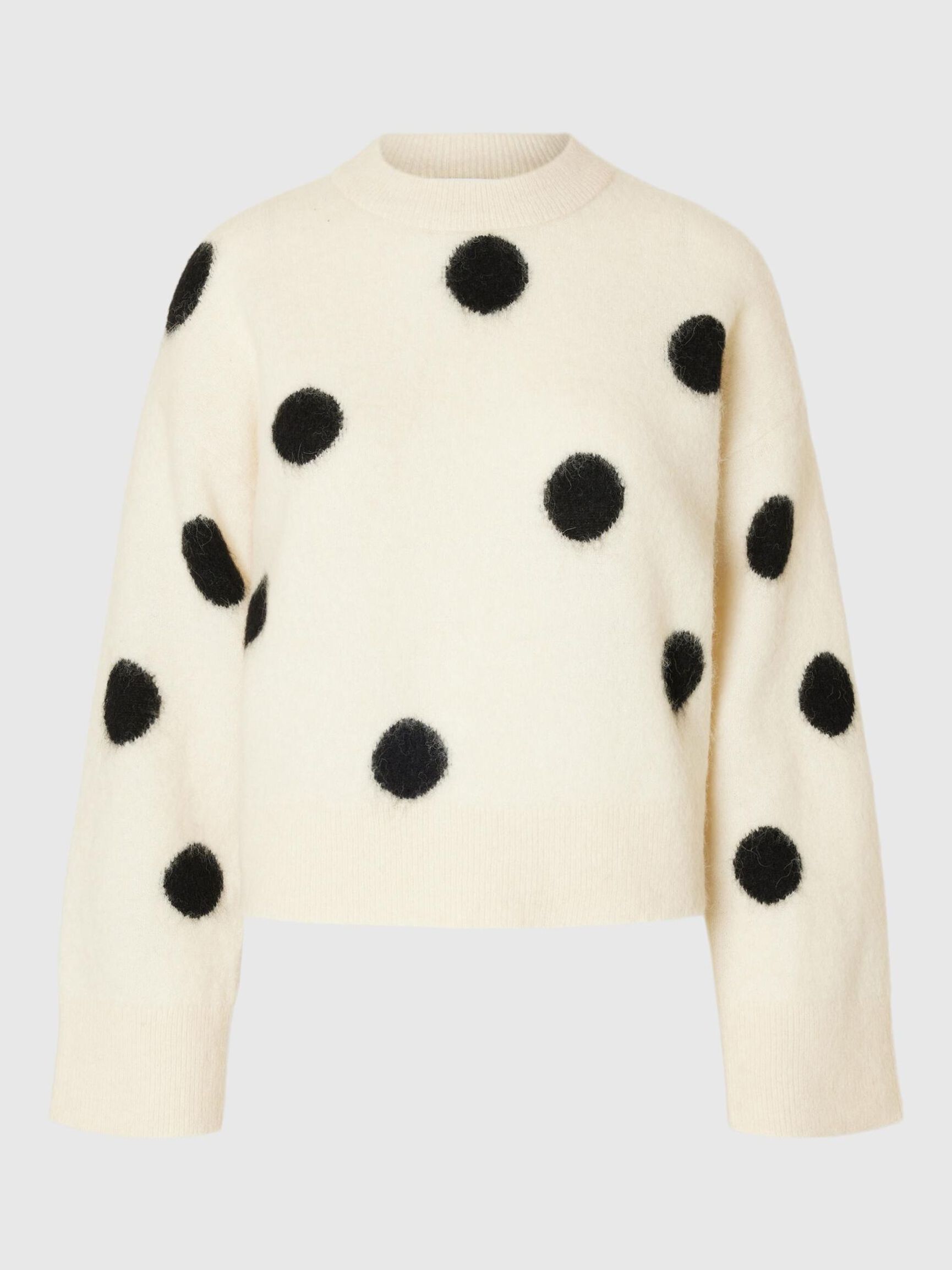 POLKADOT SWEATER, Birch, highres