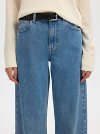 HIGH WAIST WIDE FIT JEANS, Light Blue Denim, highres