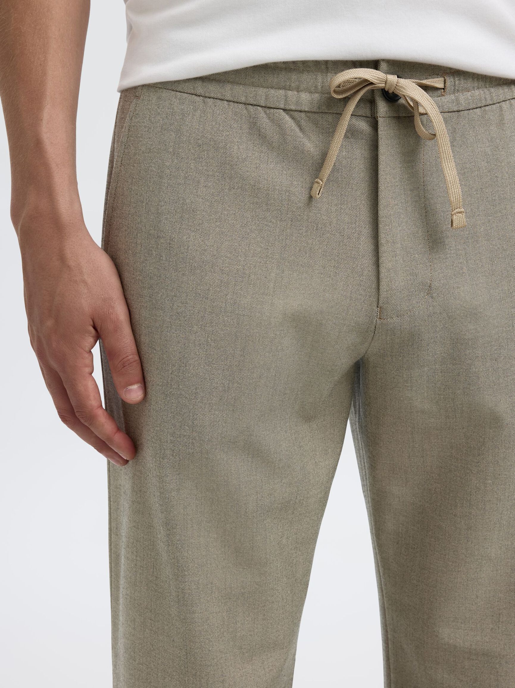 196 STRAIGHT FIT TROUSERS, Sand, highres