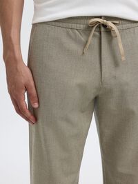 196 STRAIGHT FIT TROUSERS, Sand, highres