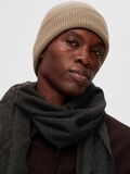 Selected WOOL BLEND KNITTED BEANIE, Greige, highres - 16075397_Greige_004.jpg