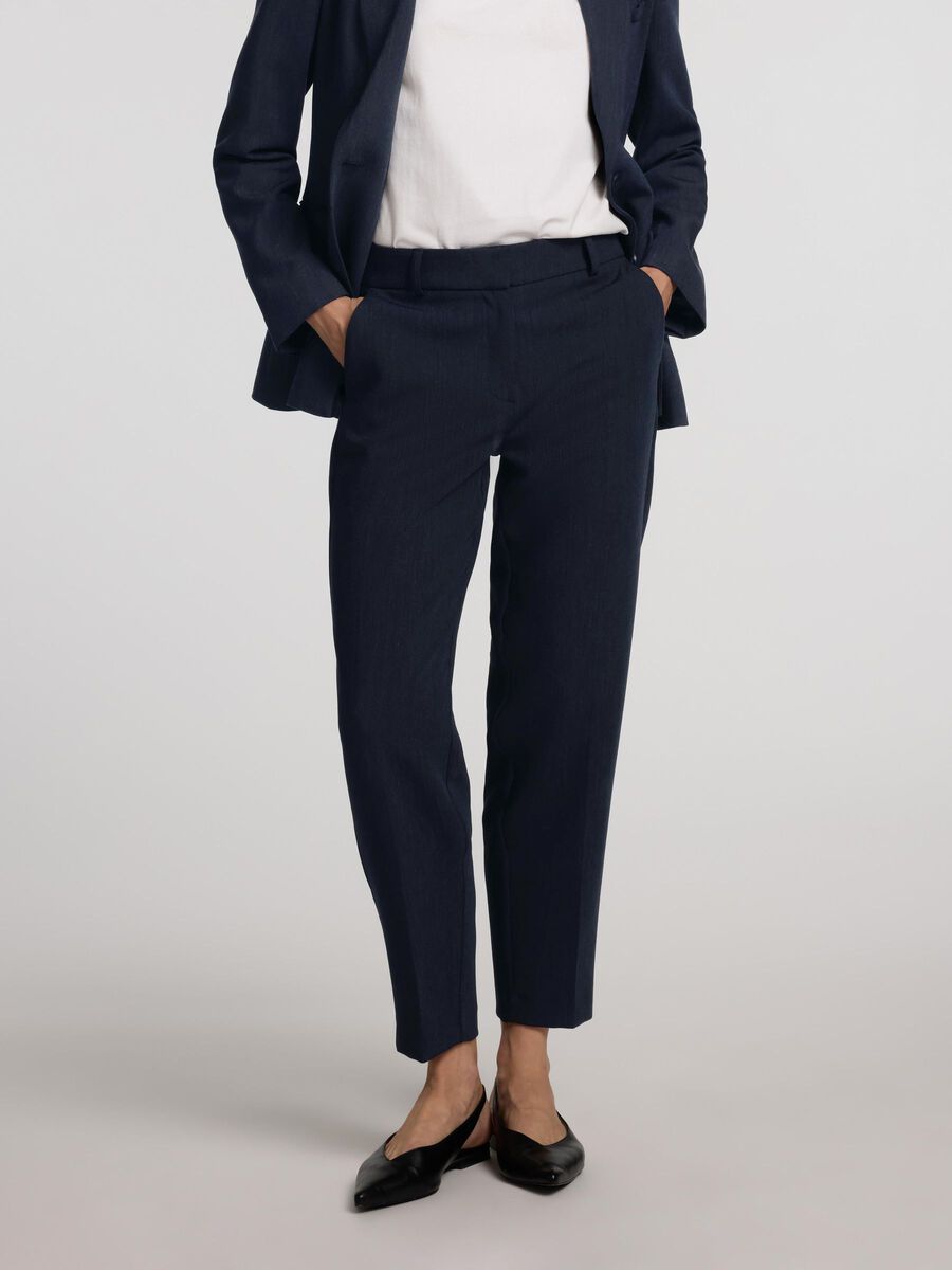 Selected VISCOSE BLEND CROPPED TAPERED TROUSERS, Dark Sapphire, highres - 16091523_DarkSapphire_1062729_003.jpg