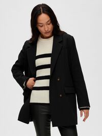 STRIPED KNITTED JUMPER, Snow White, highres
