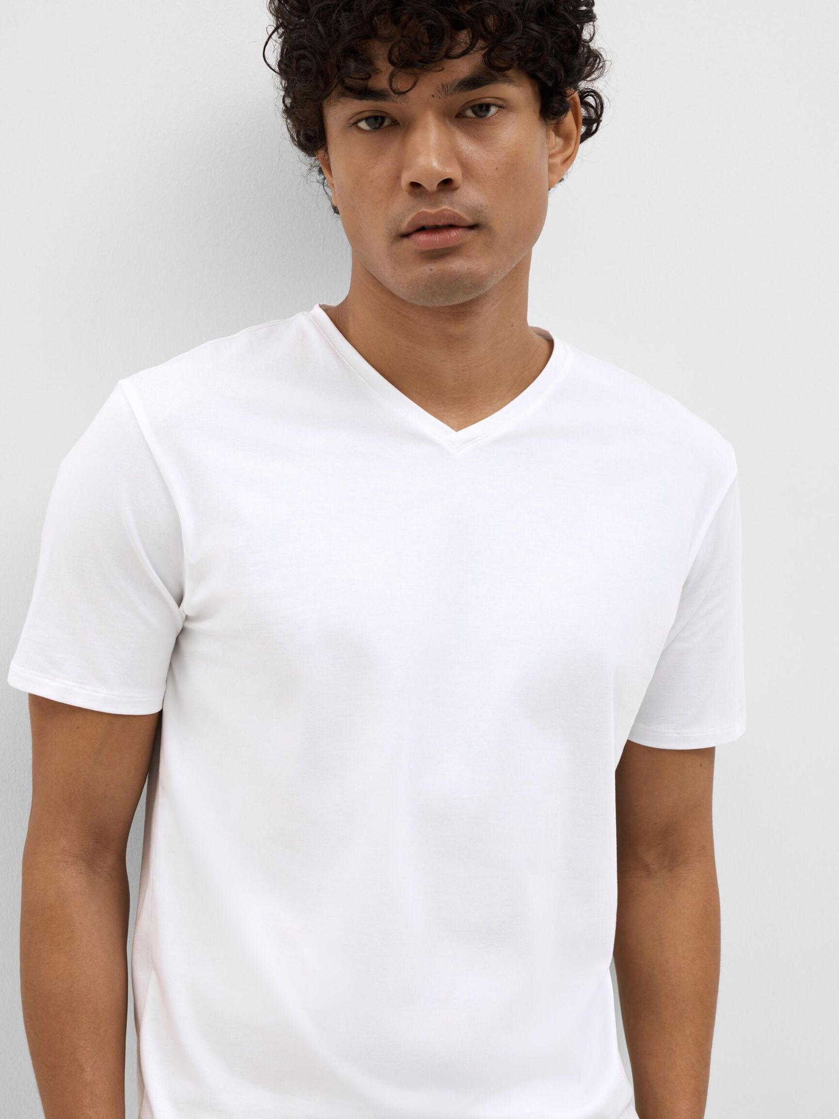 COL EN V T-SHIRT, Bright White, highres