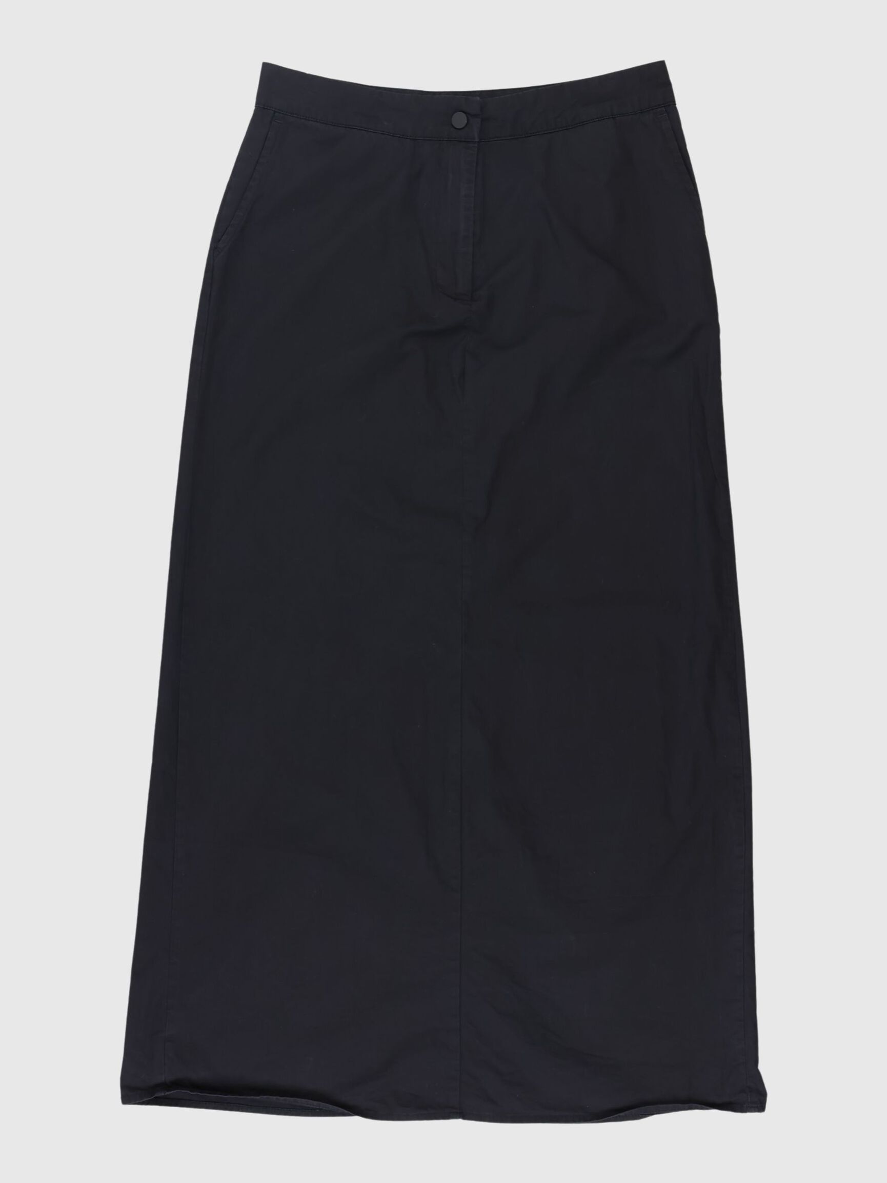 STRAIGHT MAXI SKIRT, Black, highres