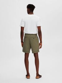 COTTON CHINO SHORTS, Burnt Olive, highres