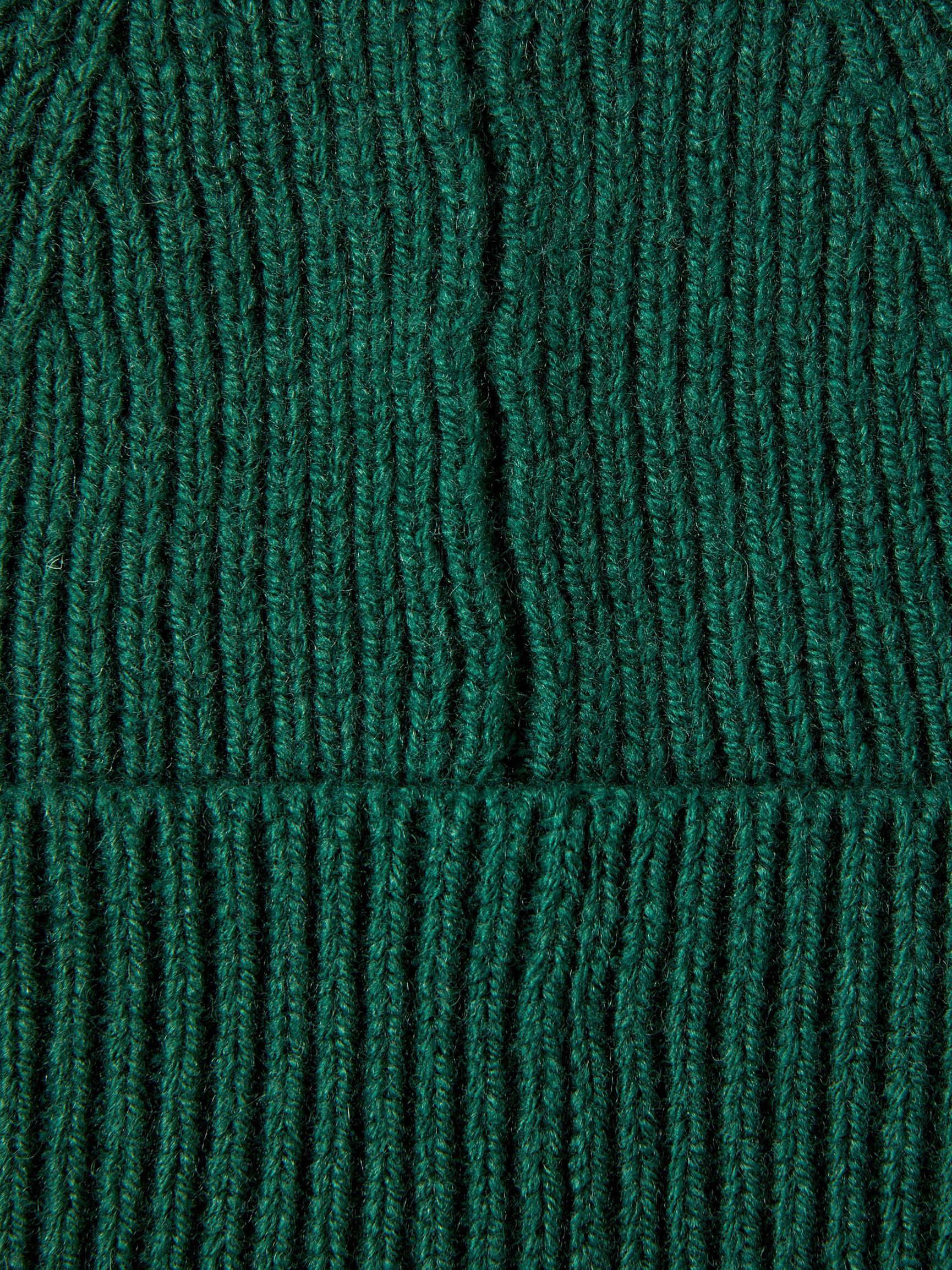 100% MERINO WOOL BEANIE, Dark Green, highres
