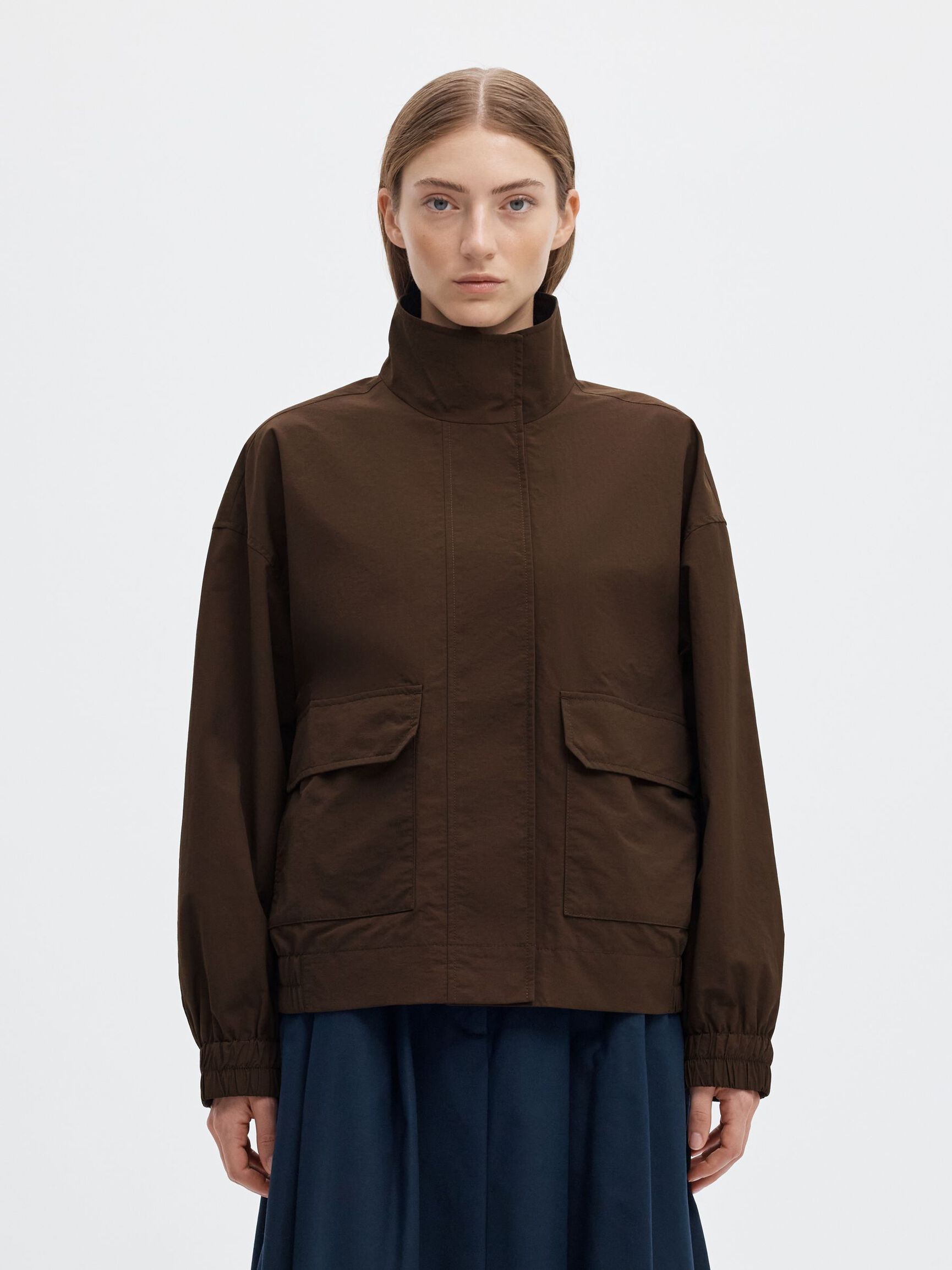 SHORT HIGH NECK JACKET, Delicioso, highres