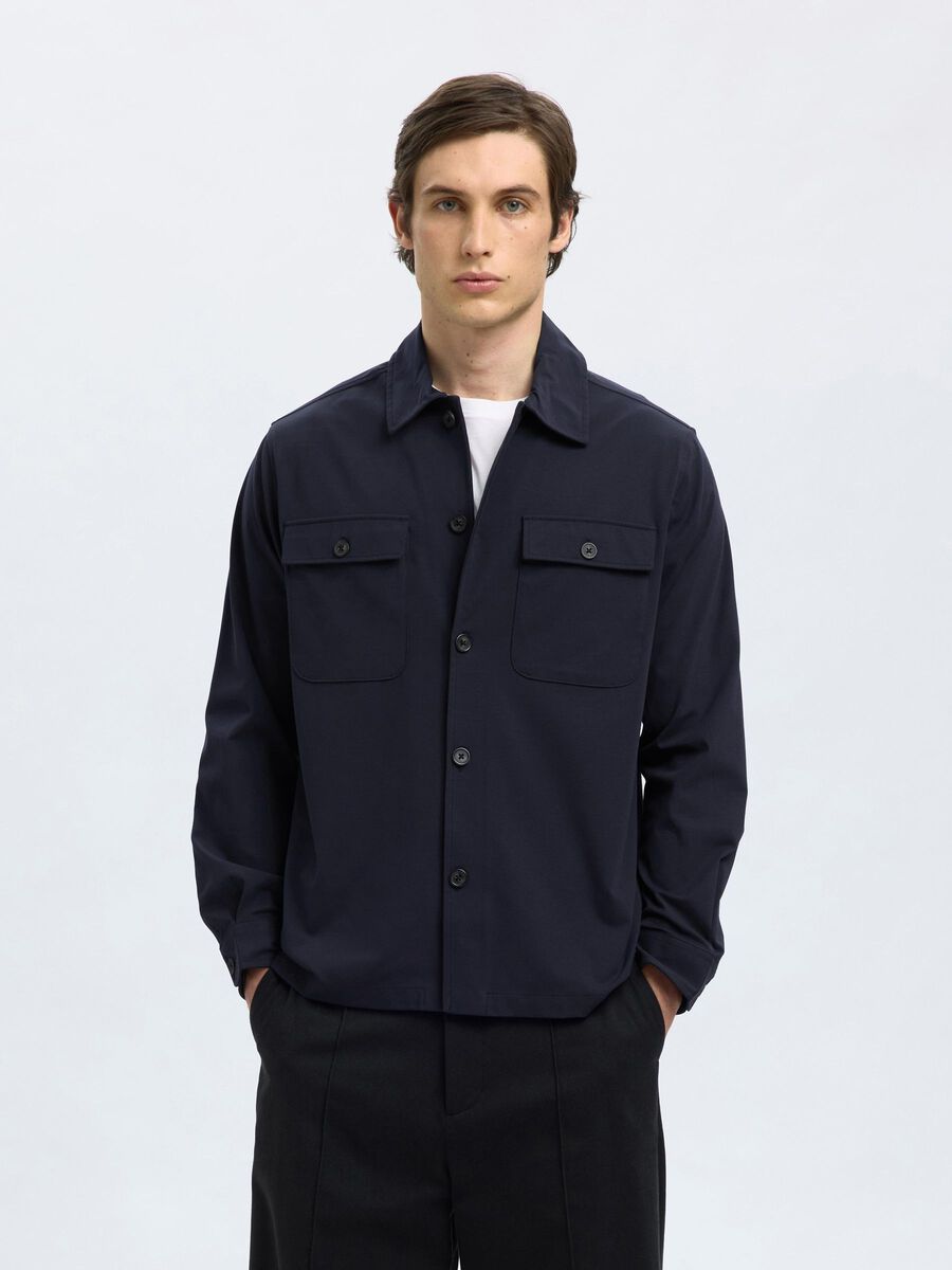 Selected LANGARM OVERSHIRT, Dark Sapphire, highres - 16099821_DarkSapphire_003.jpg