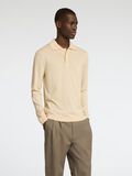Selected 100% MERINO WOOL KNITTED POLO SHIRT, Angora, highres - 16097823_Angora_003.jpg