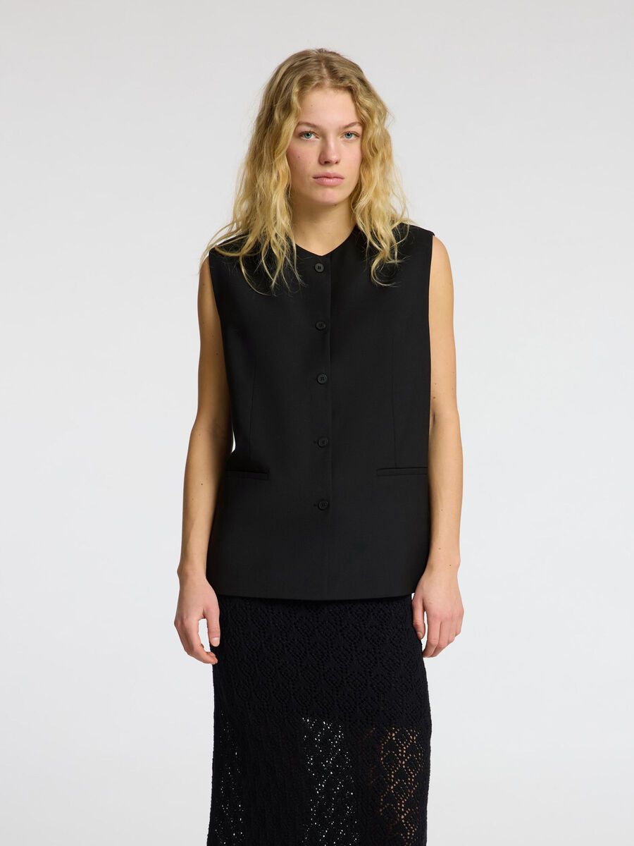 Selected TAILORED WAISTCOAT, Black, highres - 16096833_Black_003.jpg