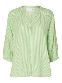 STRIPED COTTON SHIRT, Snow White, highres