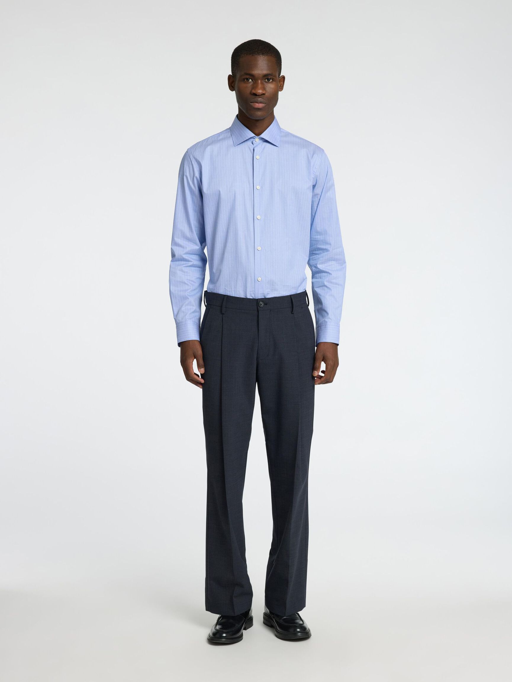 FORMELL SLIM FIT SKJORTE, Chambray Blue, highres