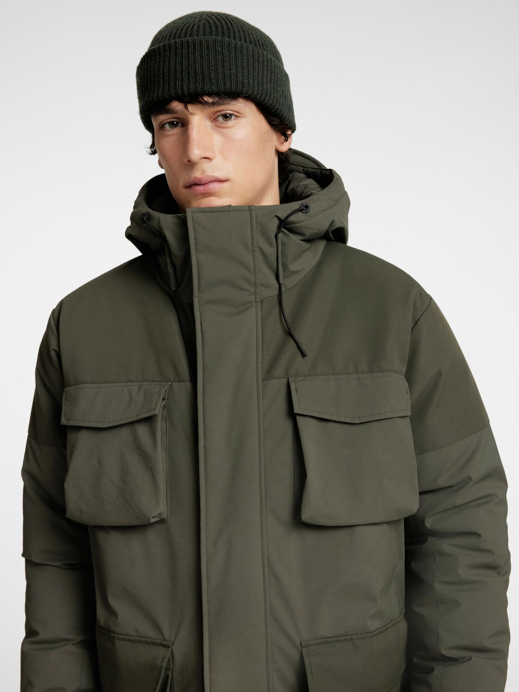 PADDED PARKA COAT, Kambaba, highres