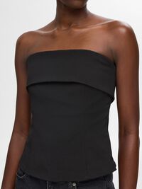 STROPLØS TOP, Black, highres