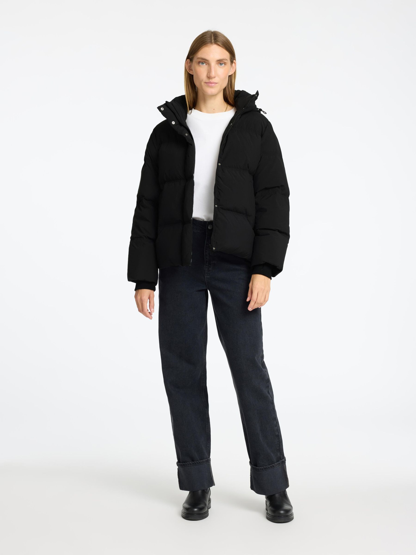 KURZE WATTIERTE JACKE, Black, highres