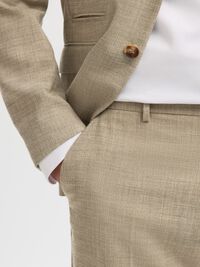 SLIM FIT SUIT TROUSERS, Sand, highres