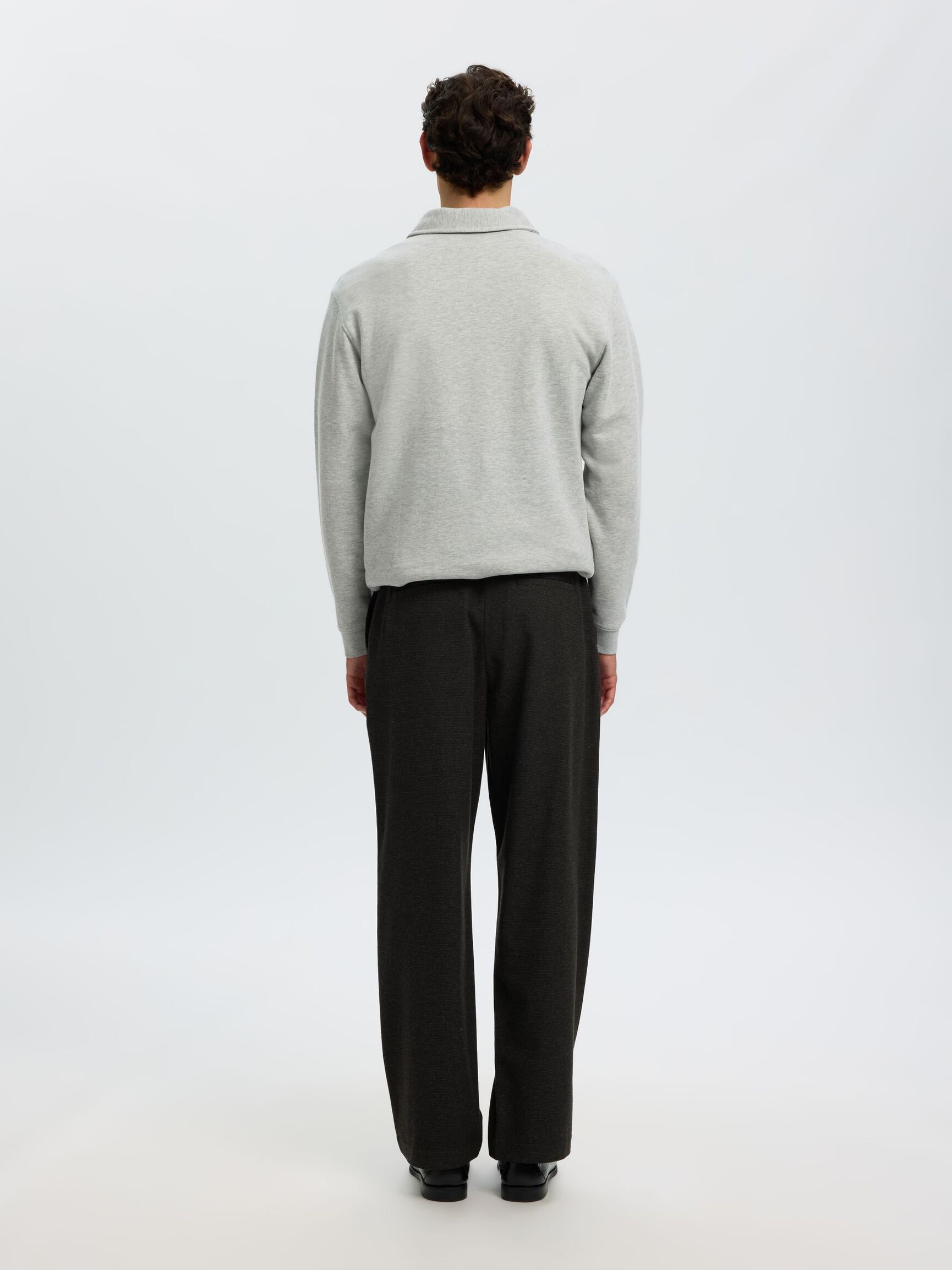 WOOL BLEND LOOSE-FIT TROUSERS, Delicioso, highres