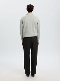 WOOL BLEND LOOSE-FIT TROUSERS, Delicioso, highres