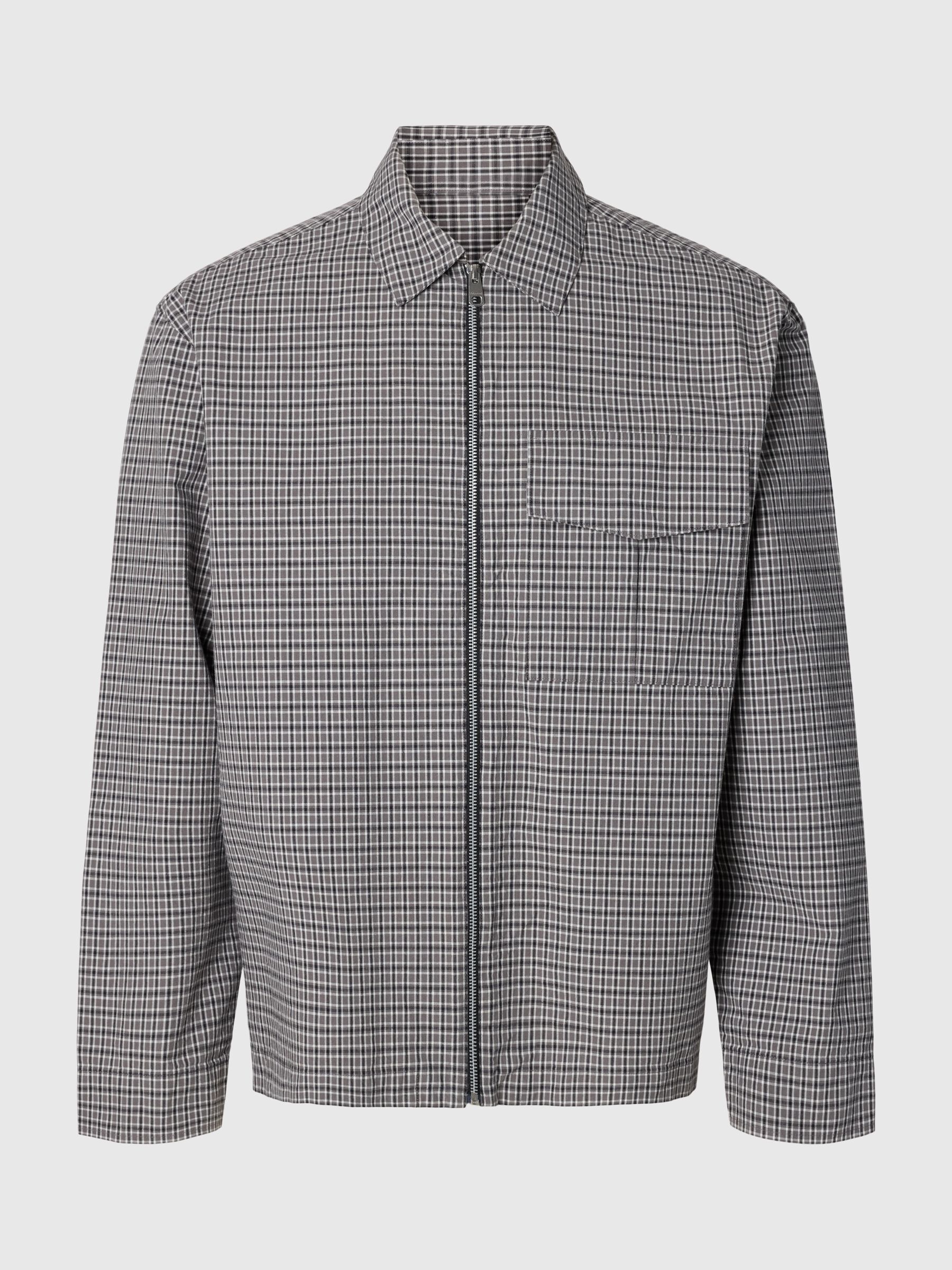 RELAXED FIT  OVERSHIRT, Charcoal Gray, highres