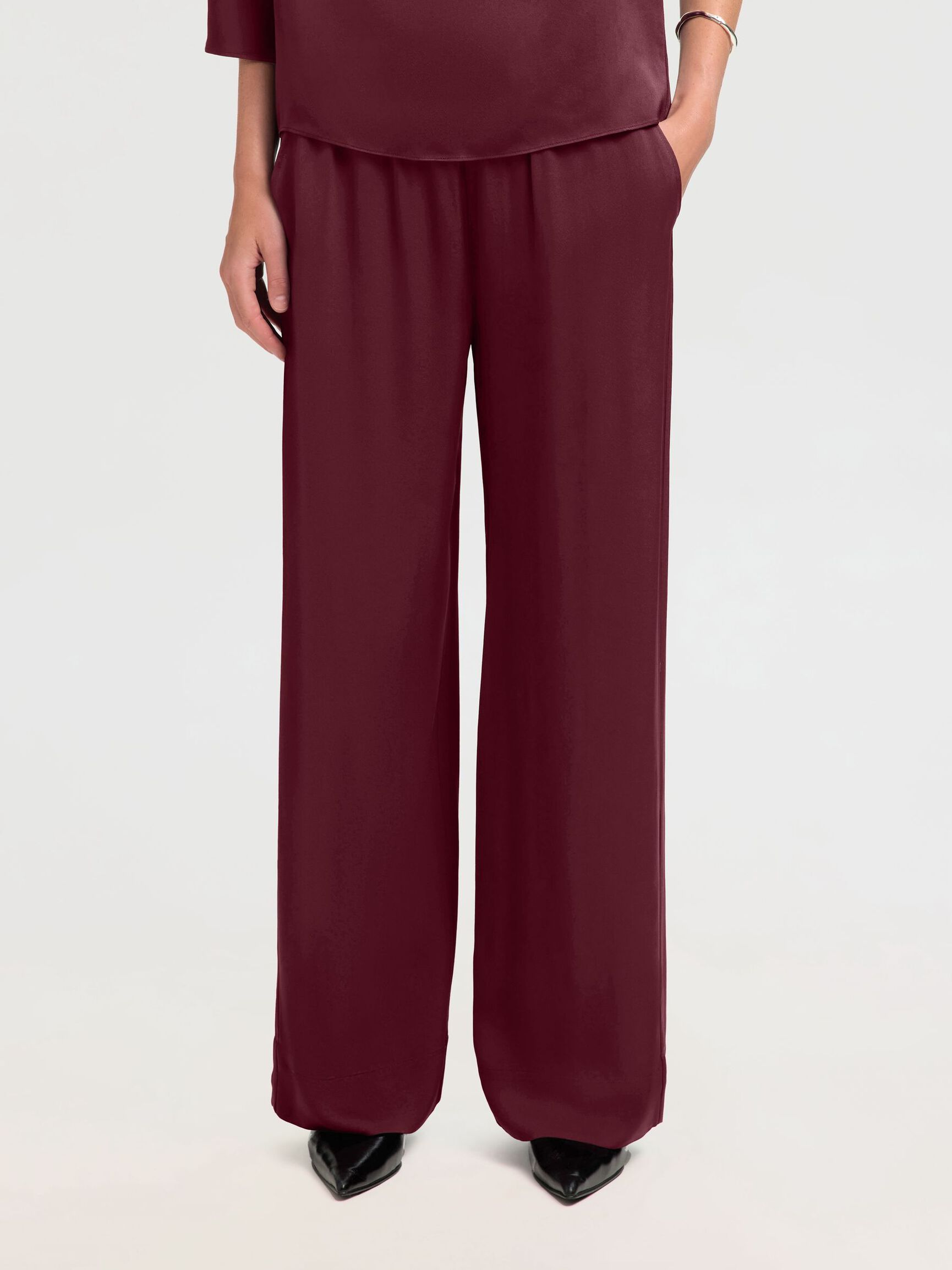 VISCOSE WIDE-LEG TROUSERS, Fig, highres