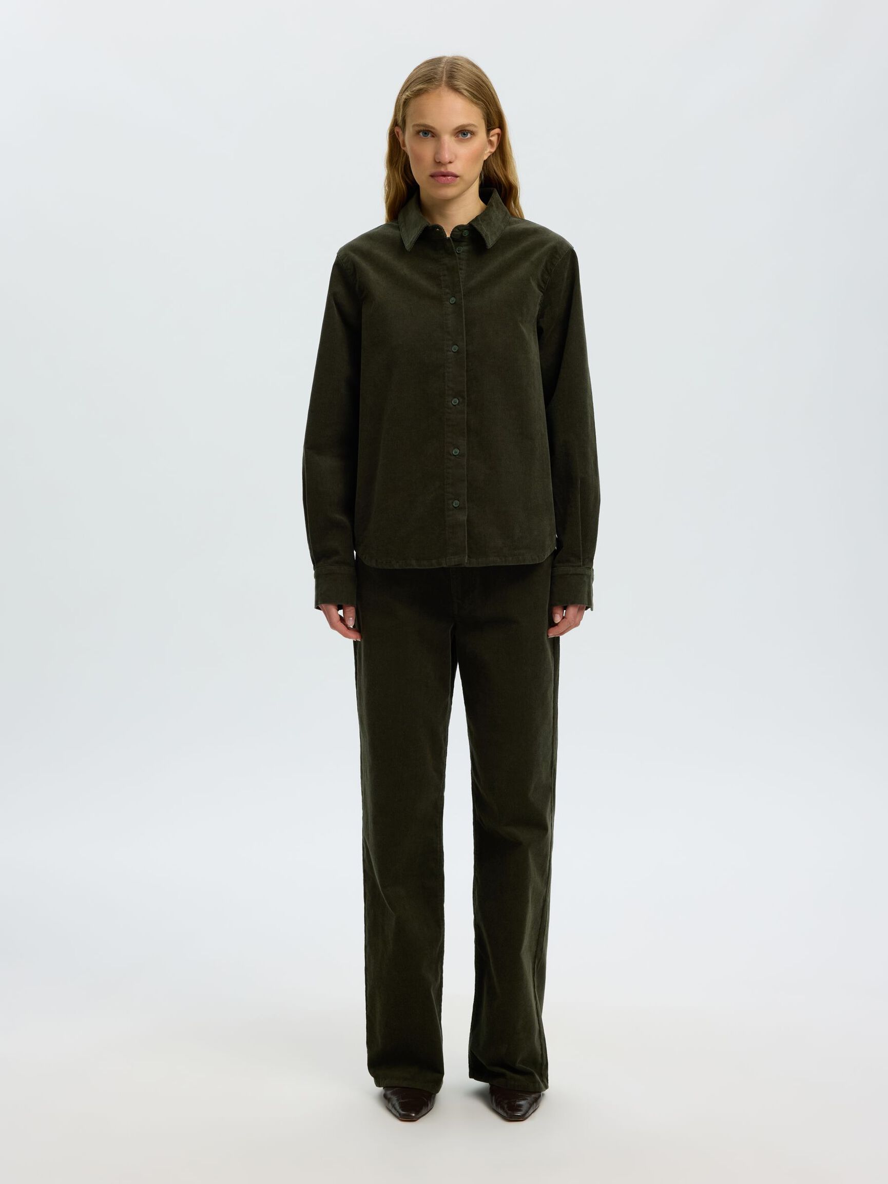 WIDE FIT CORDUROY TROUSERS, Deep Depths, highres