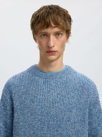 100% COTTON PULLOVER, Blue Horizon, highres