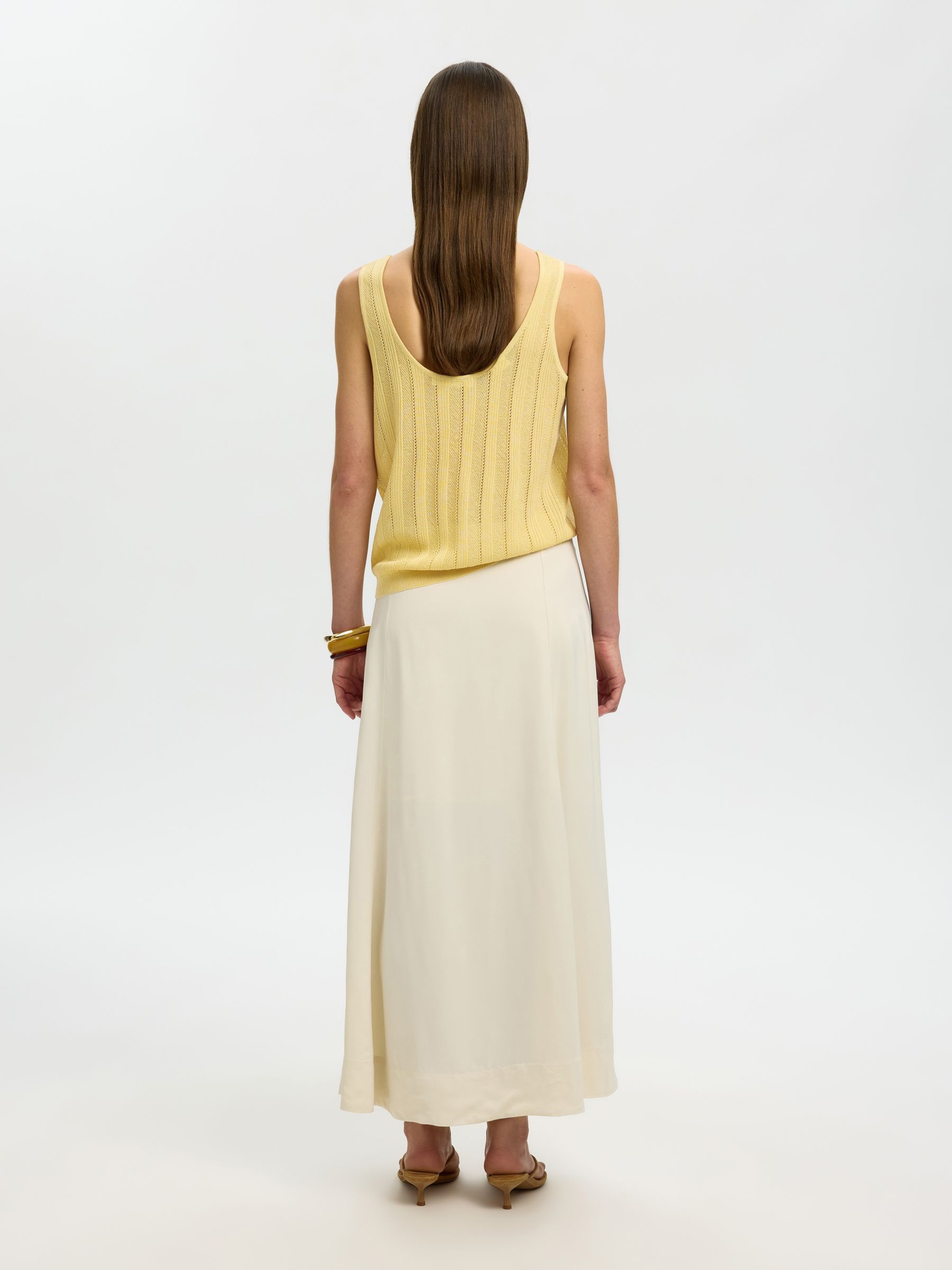 VISCOSE BLEND KNITTED TOP, Italian Straw, highres