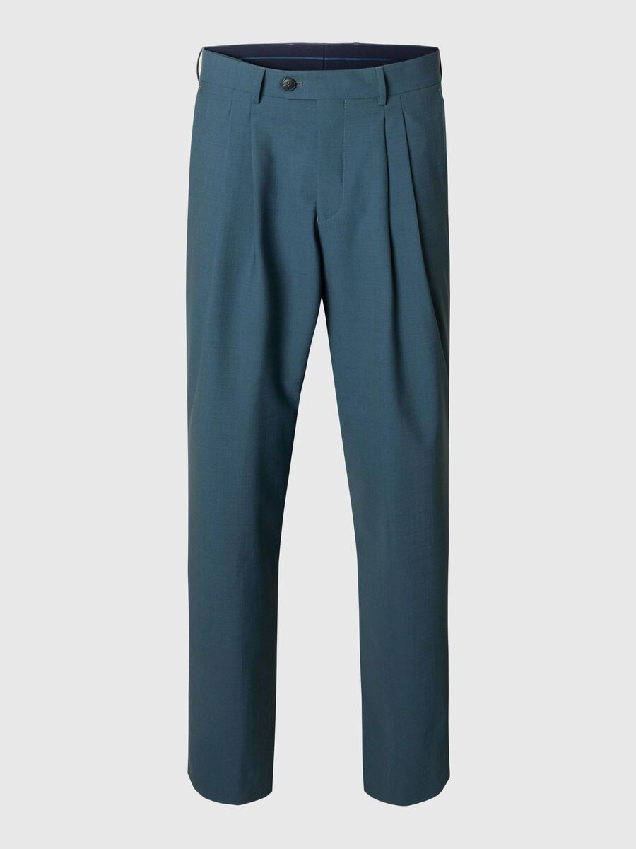 Product tile image - RELAXED FIT SUIT TROUSERS, Dark Petrol | 16099479_DarkPetrol