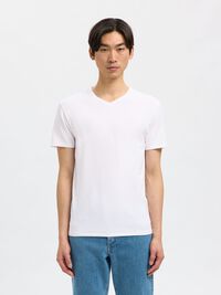 V-NECK T-SHIRT, Bright White, highres