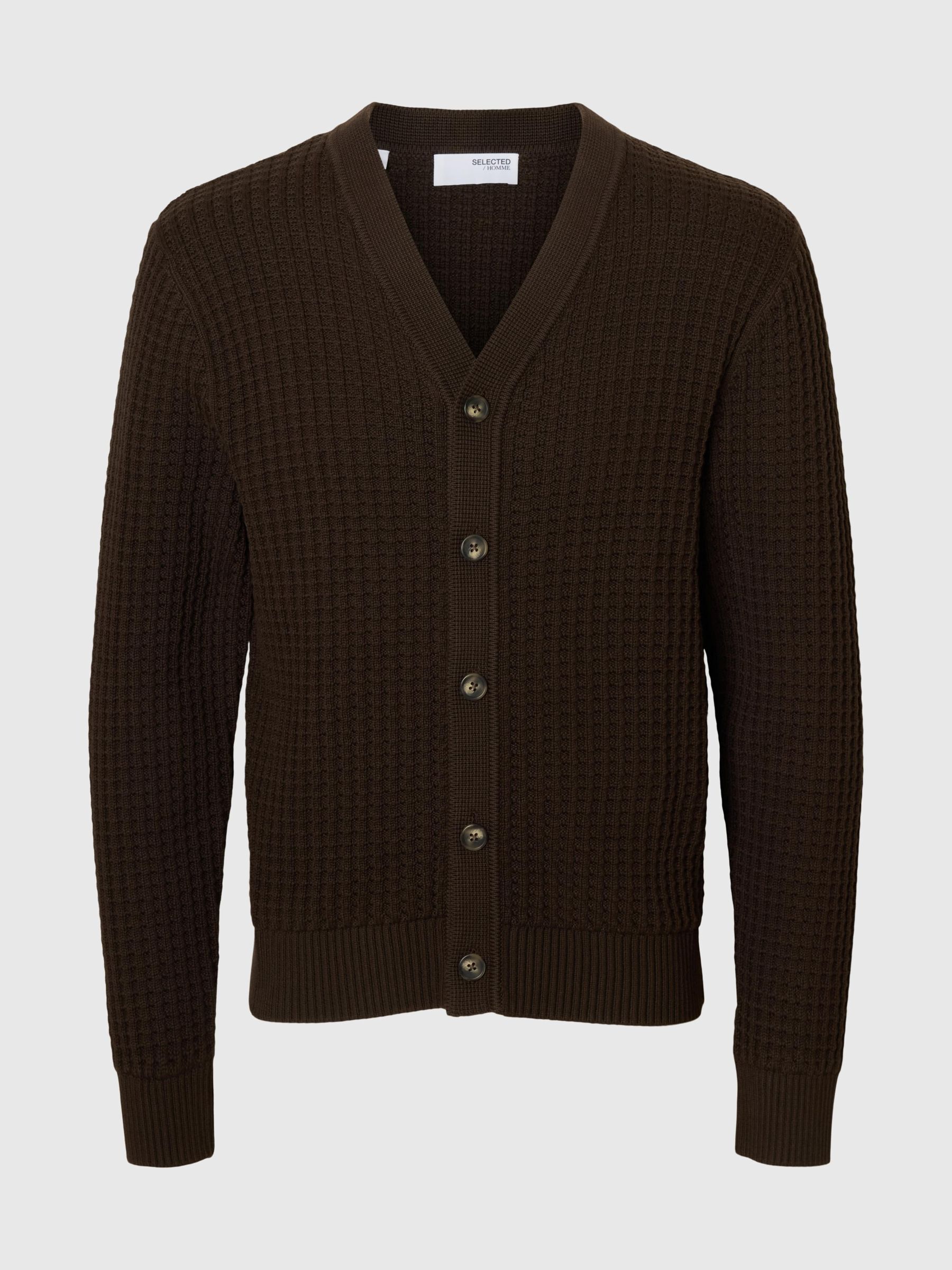 100% COTTON KNITTED CARDIGAN, Delicioso, highres