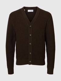 100% COTTON KNITTED CARDIGAN, Delicioso, highres