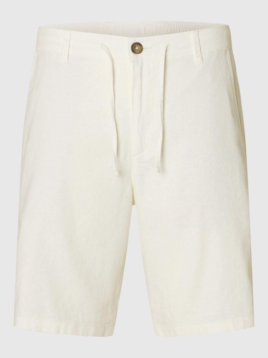 Selected COMFORT FIT SHORTS, Cloud Dancer, highres - 16087638_CloudDancer_001.jpg