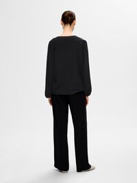 MEZCLA DE VISCOSA BLUSA, Black, highres