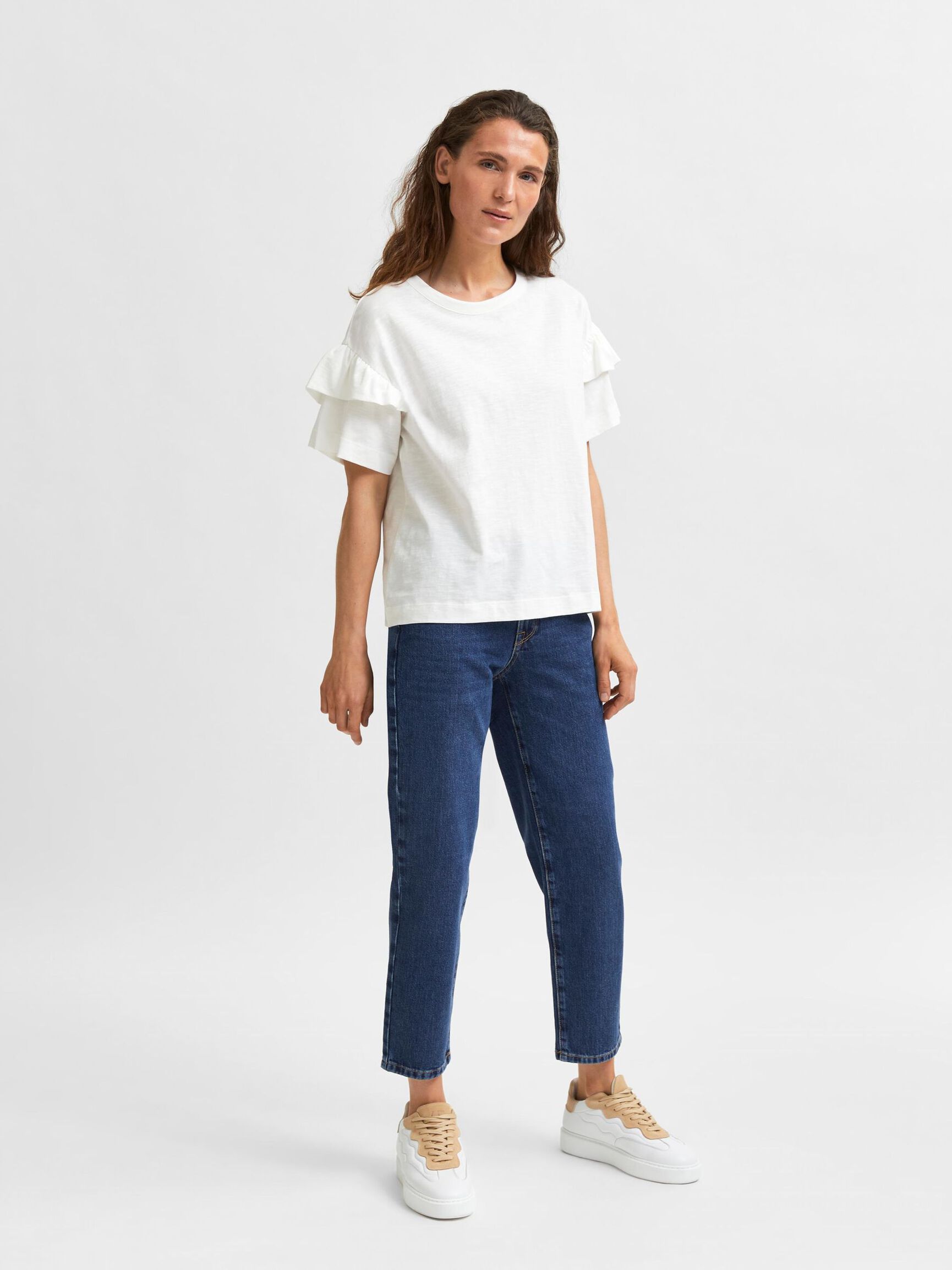 EN COTON À VOLANTS T-SHIRT, Snow White, highres