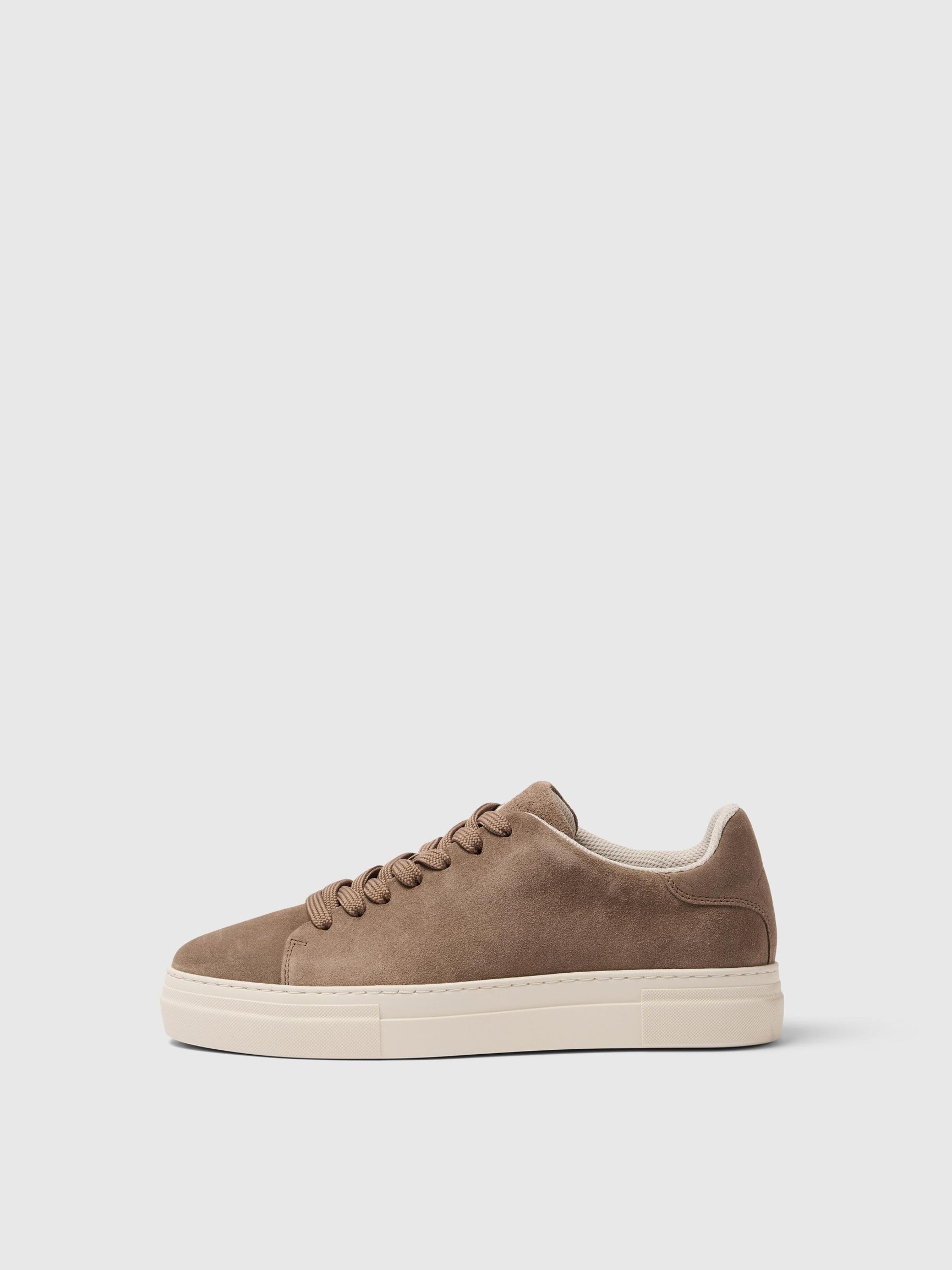 CHUNKY SUÈDE SNEAKERS, Greige, highres