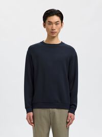 VISCOSE BLEND SWEATSHIRT, Sky Captain, highres