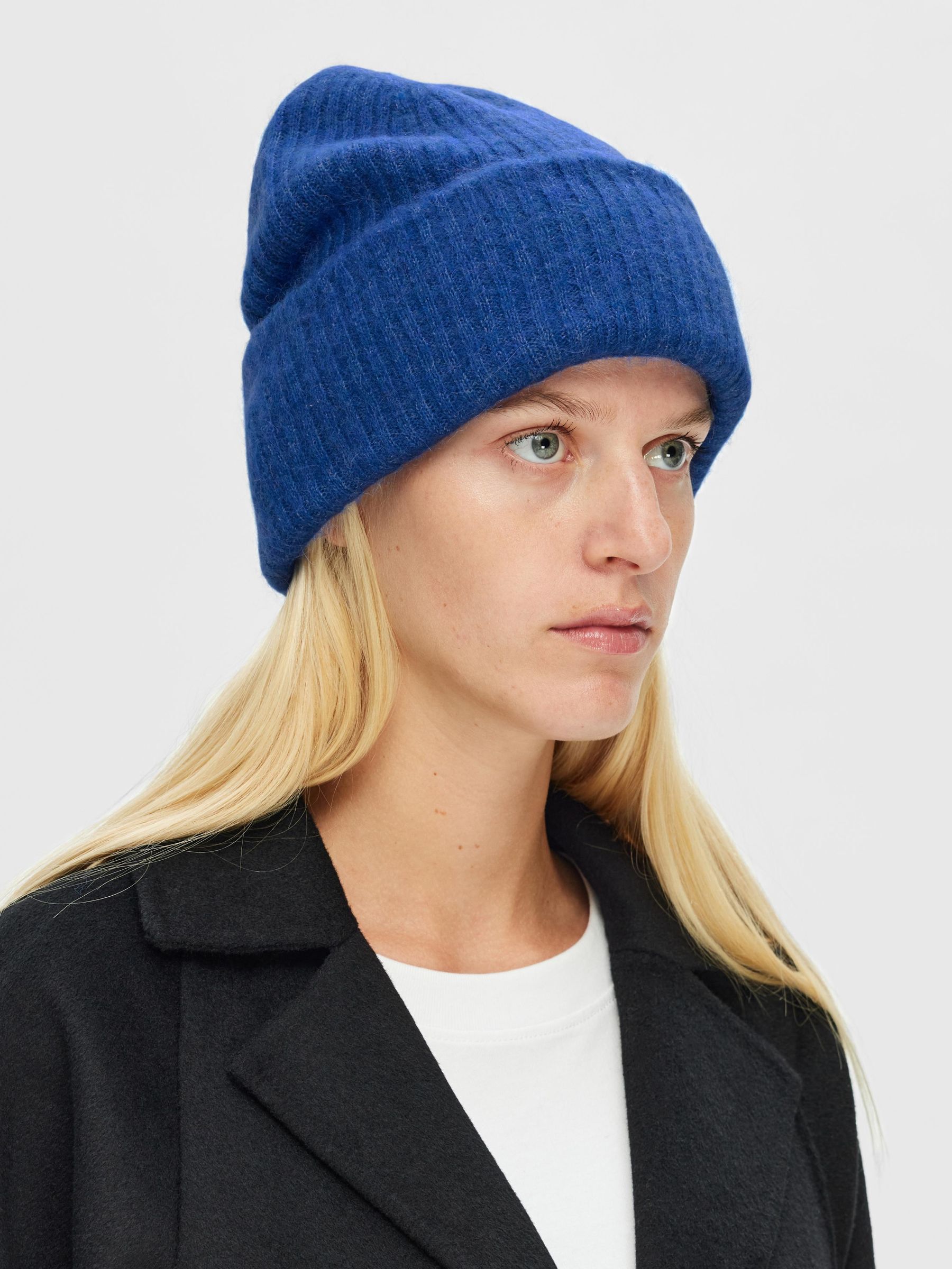 RIBBED WOOL BLEND BEANIE, Nebulas Blue, highres