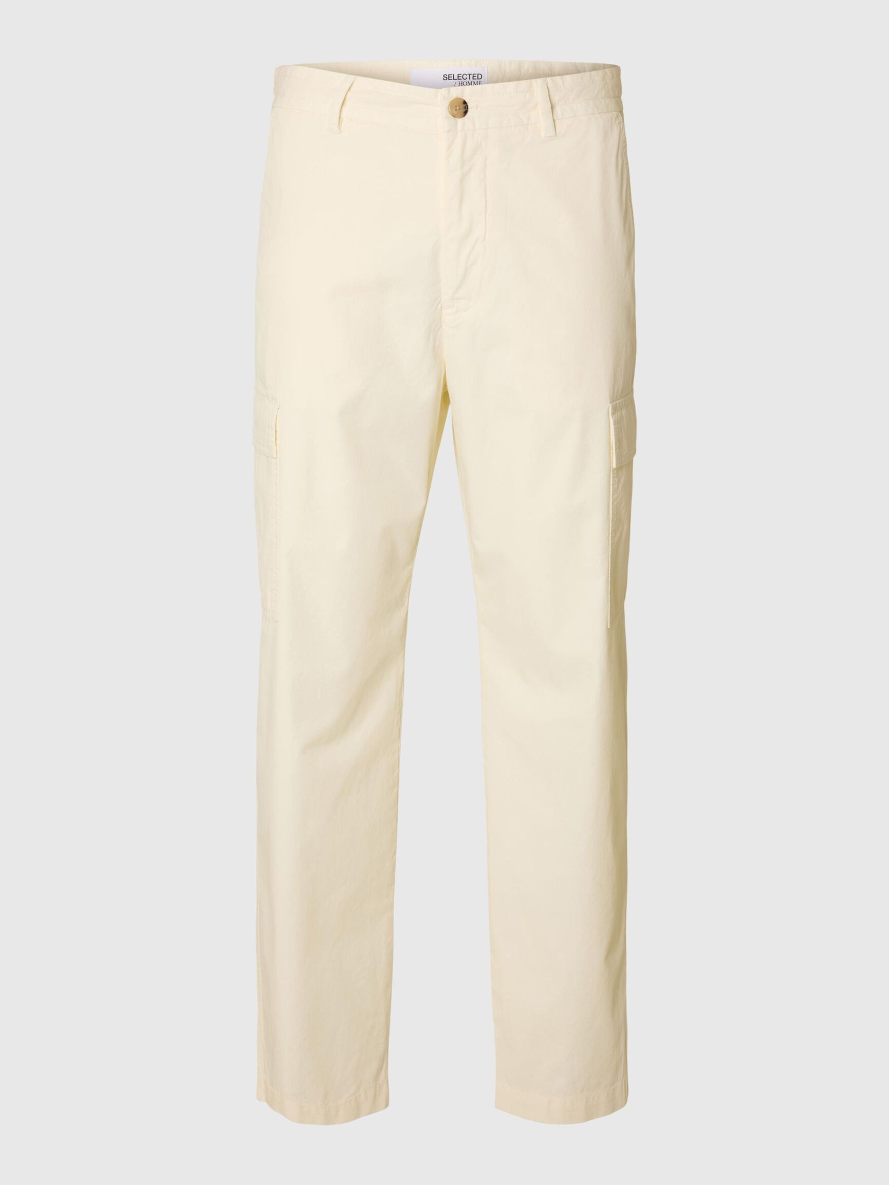 COUPE AMPLE PANTALON CARGO, Egret, highres